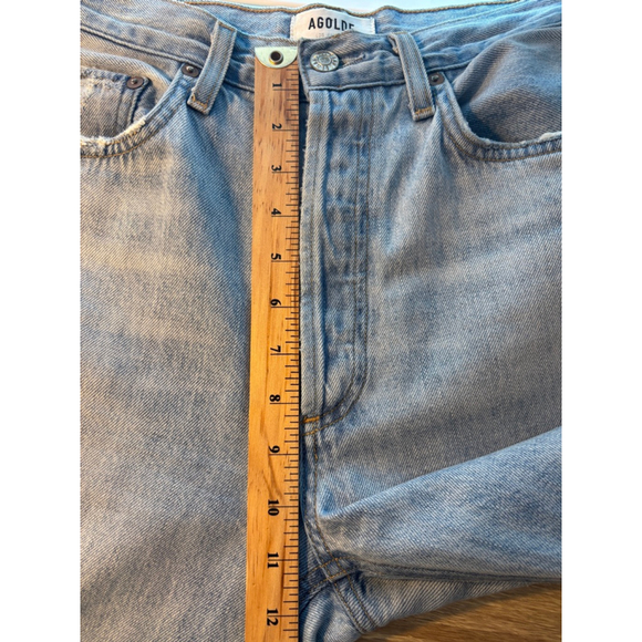 AGOLDE Riley High Rise Straight Leg Distressed Ankle Cropped Jeans Size 28 - Picture 6 of 10